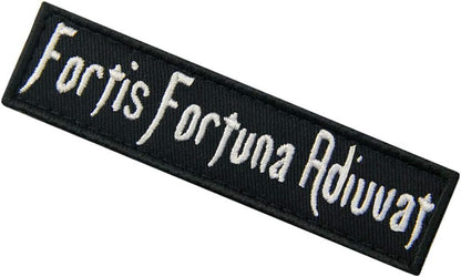 Fortis Fortuna Adiuvat Fortune Favors the Brave Morale Tactical Patch Embroidered Applique Fastener Hook & Loop Emblem
